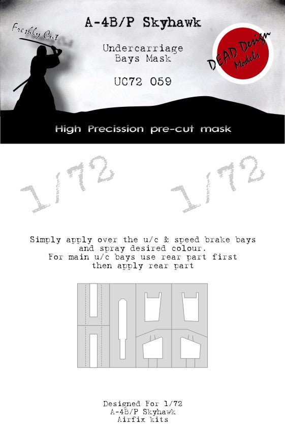 Dead Design DDMUC72059 1:72 A-4B/P Skyhawk Wheel Bay Paint Mask