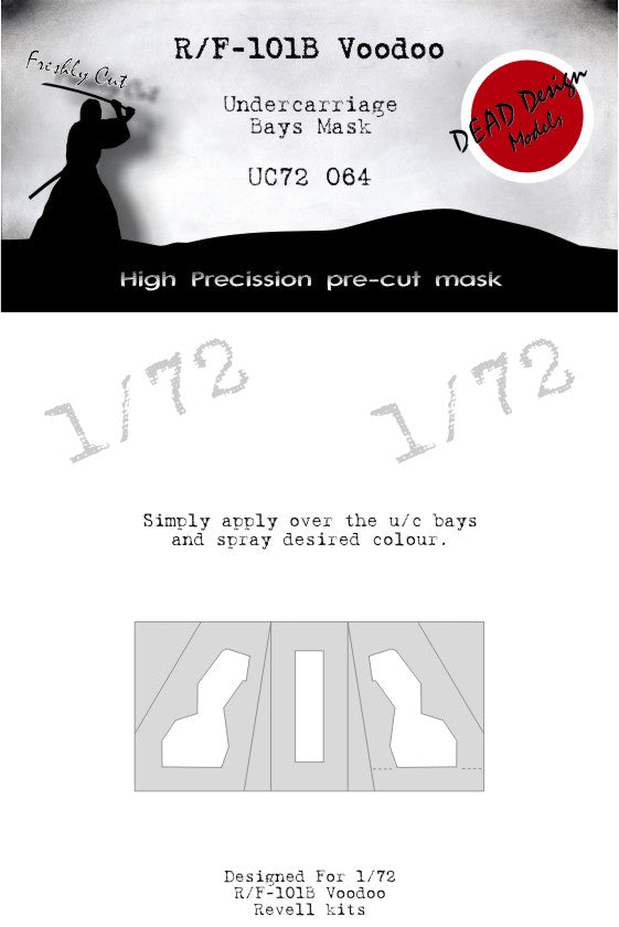 Dead Design DDMUC72064 1:72 RF-101 Voodoo Wheel Bay Paint Mask