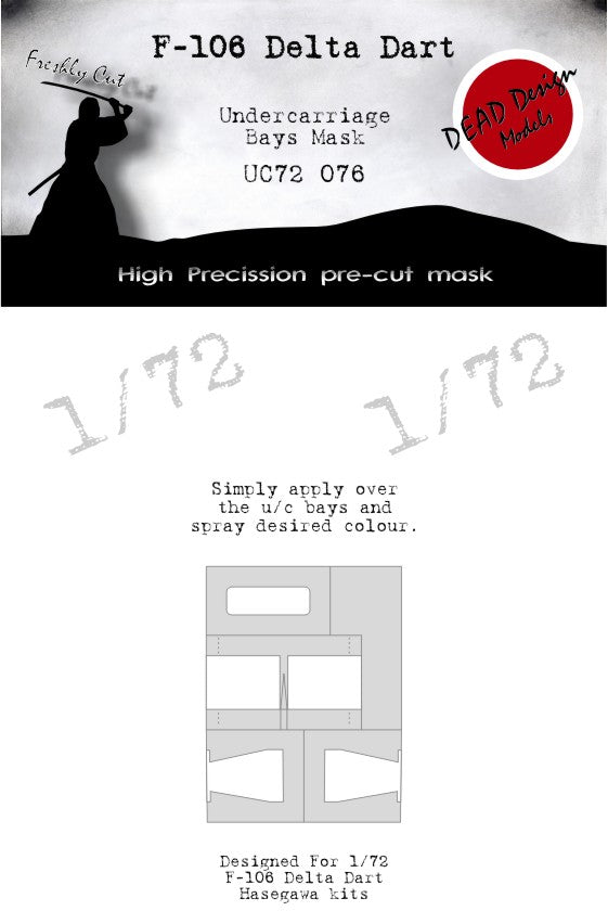 Dead Design DDMUC72076 1:72 F-106A Delta Dart Wheel Bay Mask