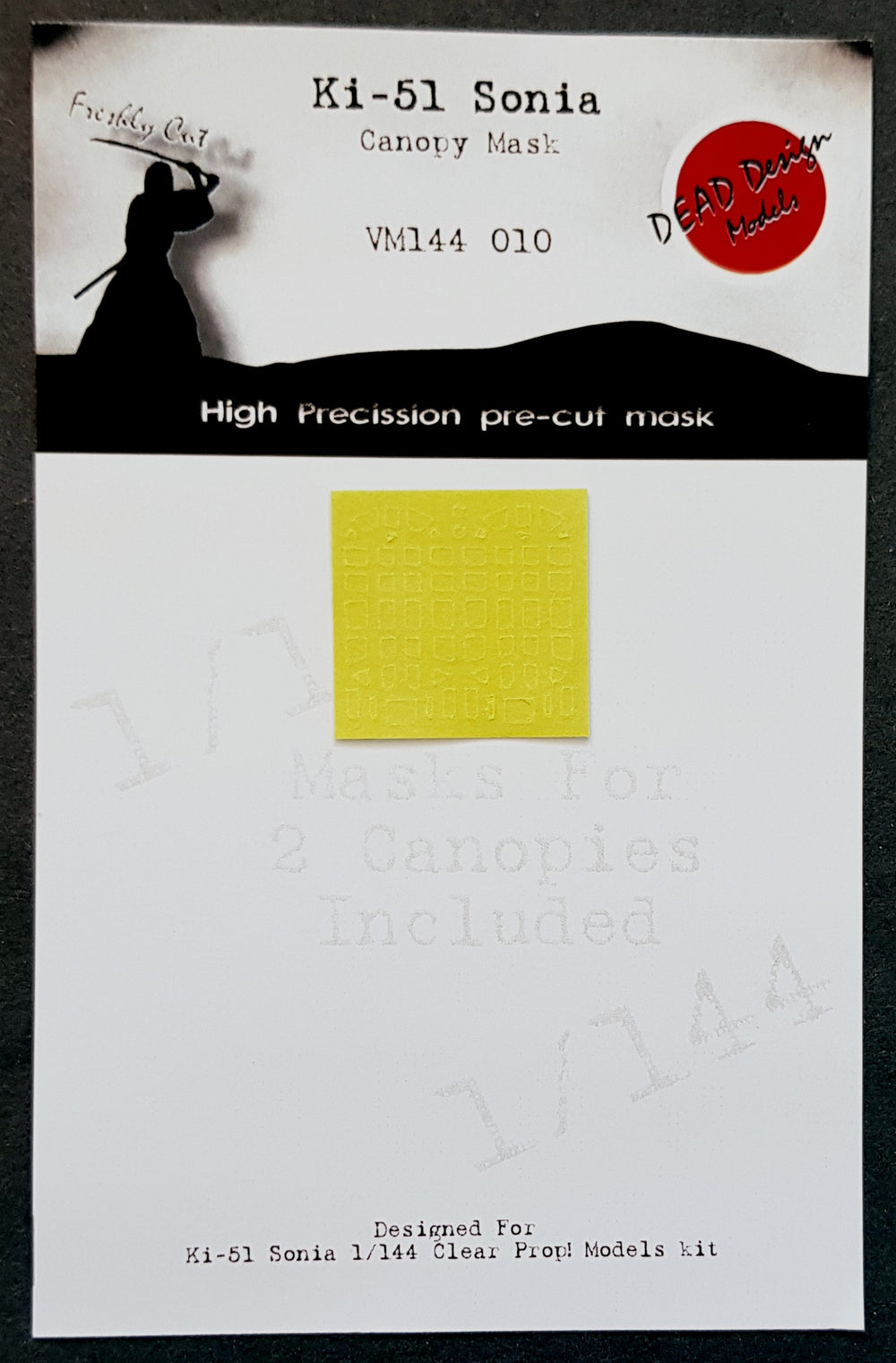 Dead Design Models DDMVM144010 1:144 Mitsubishi Ki-51 Sonia canopy masks