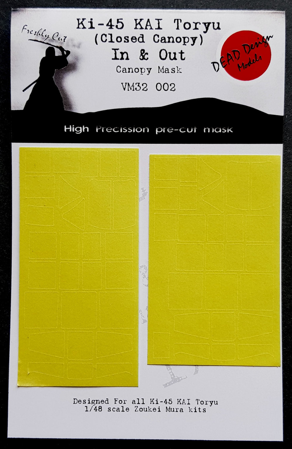 Dead Design DDMVM32002 1:32 Ki-45 Toryu Int/Ext Canopy Paint Mask