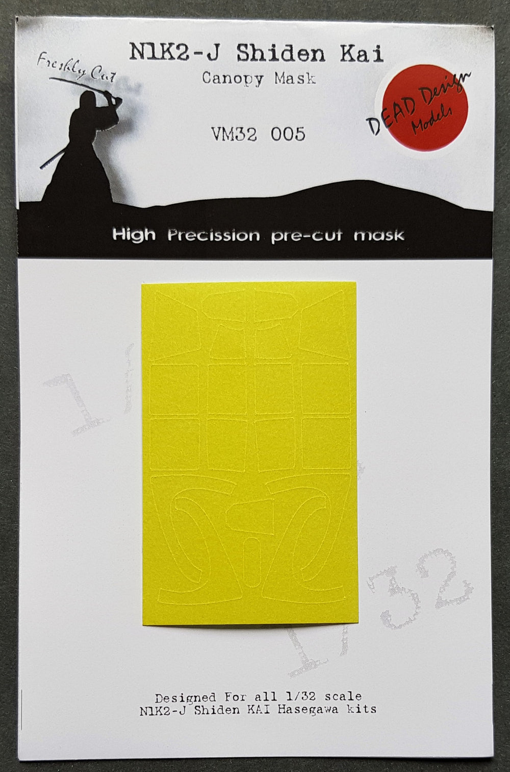 Dead Design DDMVM32005 1:32 N1K2-j Shiden KAI Ext Canopy Mask