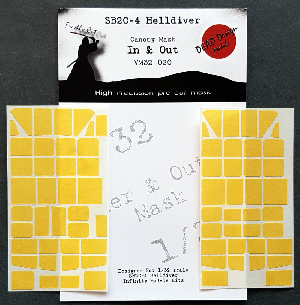 Dead Design DDMVM32020 1:32 SB2C-4 Helldiver Int/Ext Canopy Mask