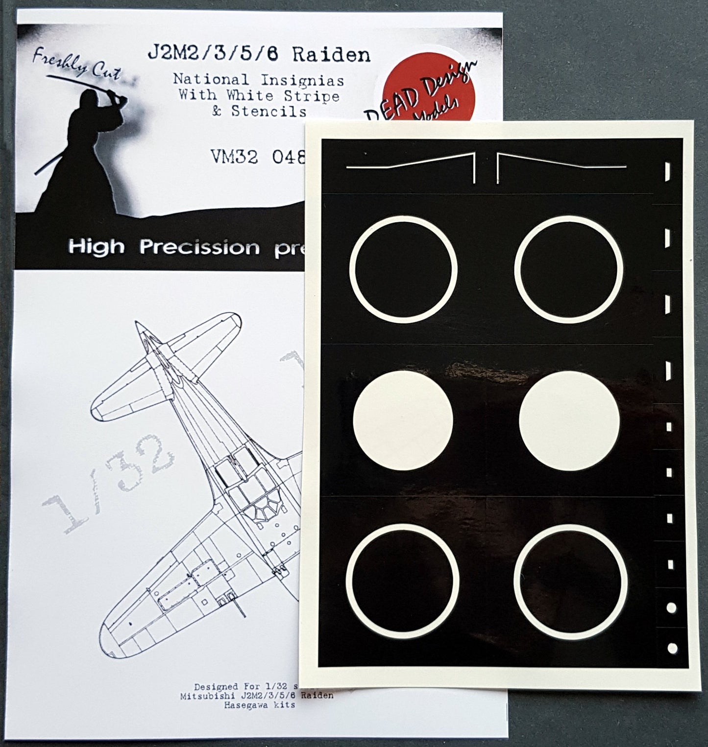 Dead Design DDMVM32048 1:32 J2M2/3/5 Markings & Insignia with white outlines