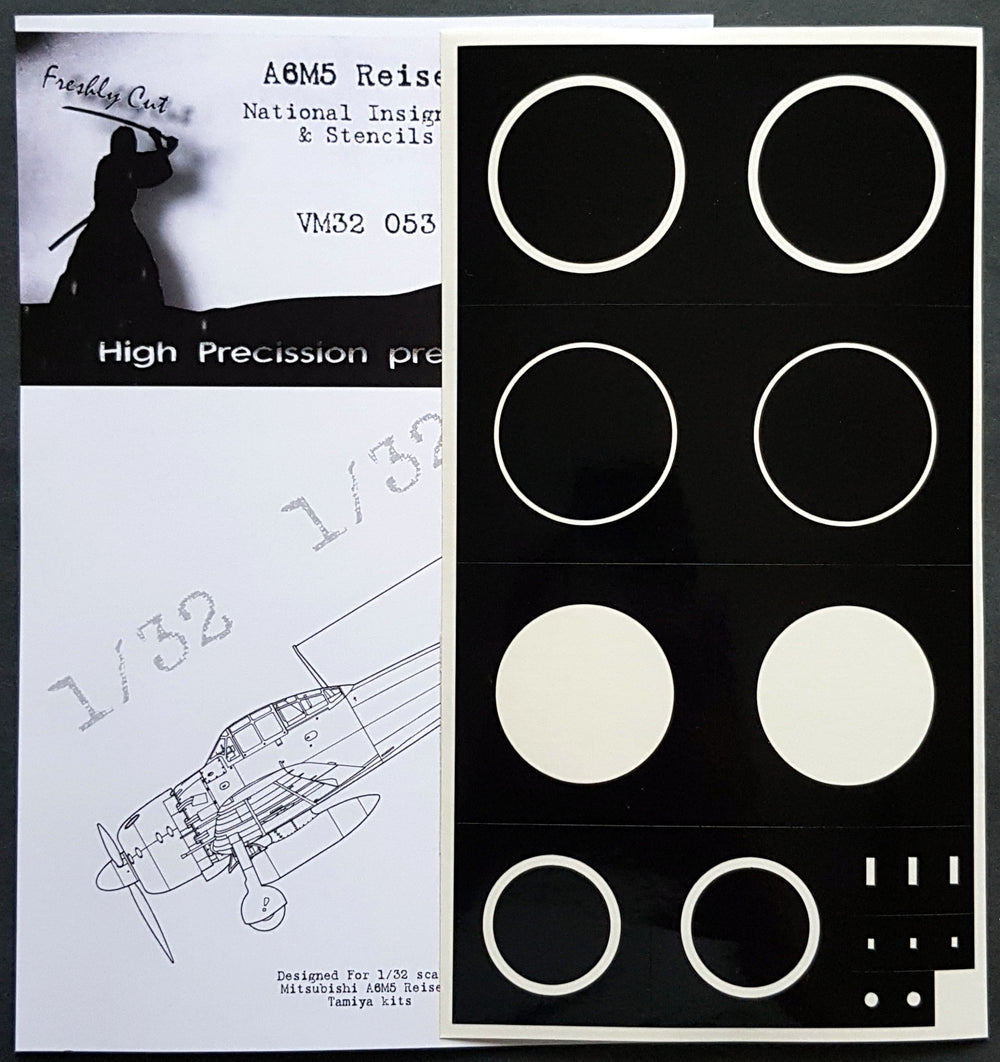 Dead Design Models DDMVM32053 1:32 Mitsubishi A6M5 Zero National Insignia masks