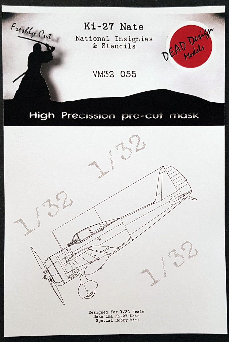 Dead Design Models DDMVM32055 1:32 Nakajima Ki-27 Nate National Insignia