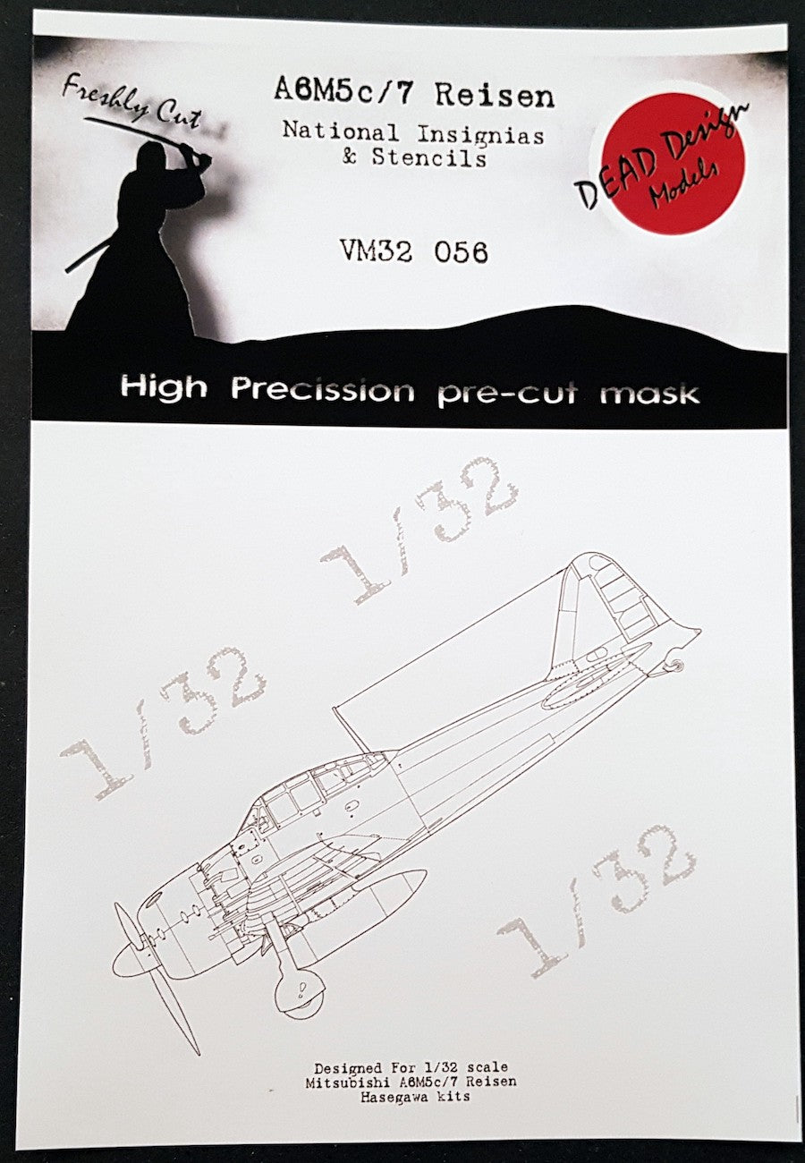 Dead Design Models DDMVM32056 1:32 Mitsubishi A6M5c/A6M7 Zero National Insignias