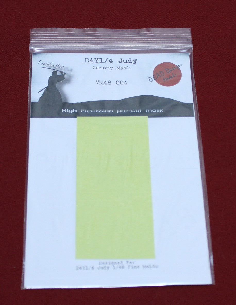 Dead Design DDMVM48004 1:48 D4Y3/D4Y4 Suisei / Judy Canopy Mask