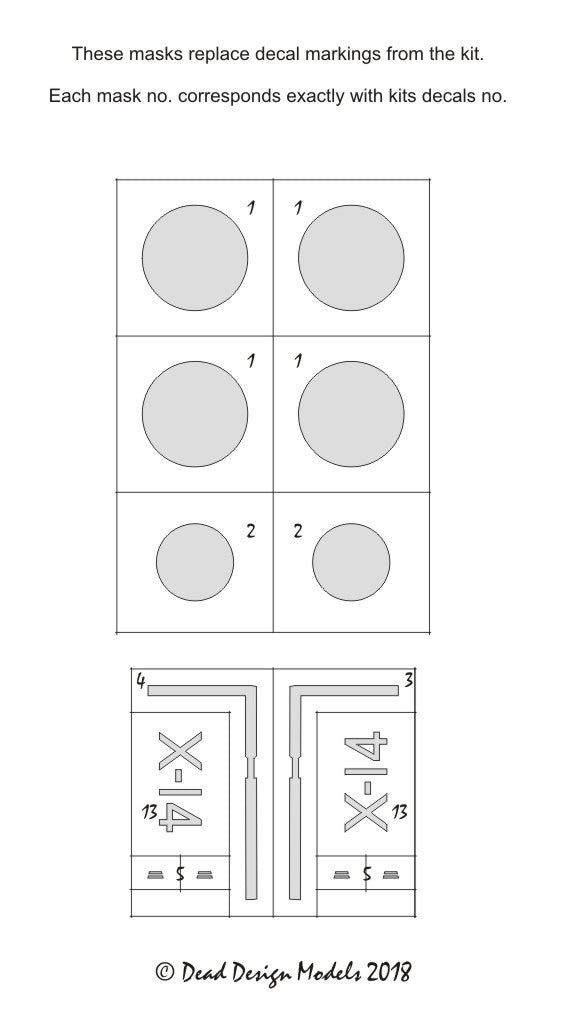 Dead Design Models DDMVM48038 1:48 Mitsubishi C5M2 Babs National Insignia mask