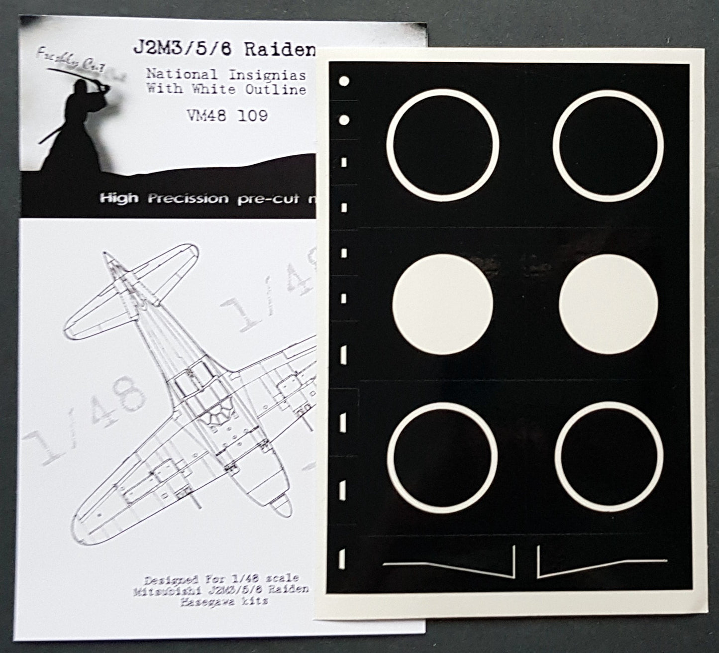 Dead Design DDMVM48109 1:48 J2M2/3/5 National Insignia with White Outline