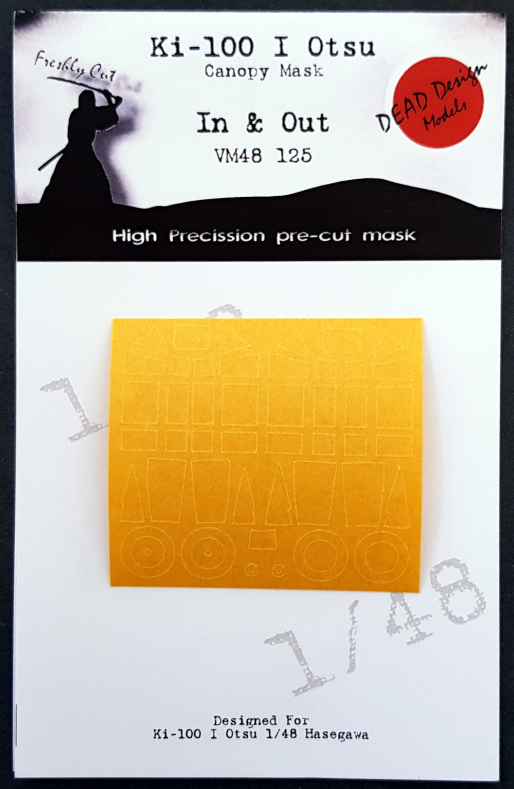 Dead Design DDMVM48125 1:48 Ki-100-I Bubbletop Int/Ext Canopy Mask