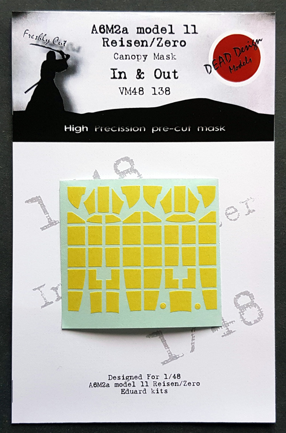 Dead Design DDMVM48138 1:48 A6M2a Reisen Inside/Outside Canopy Mask