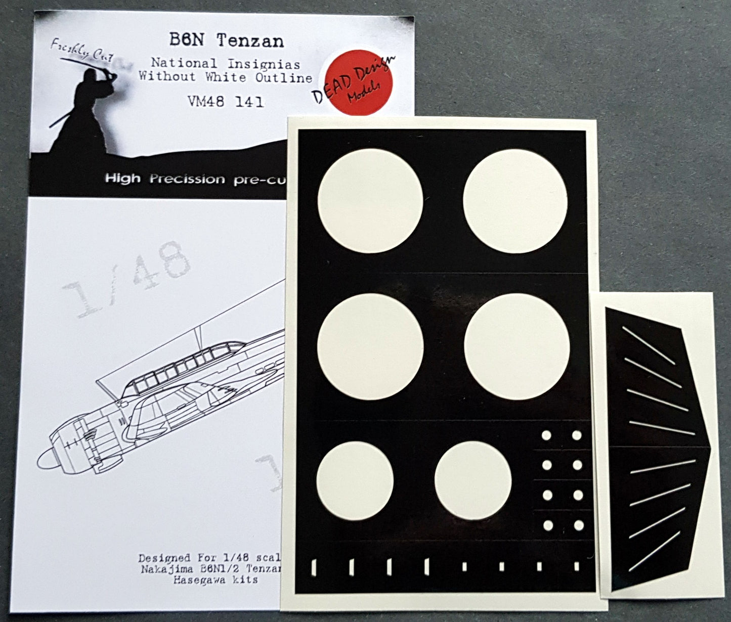 Dead Design DDMVM48141 1:48 B6N1/B6N2 Tenzan Insignia without white outline