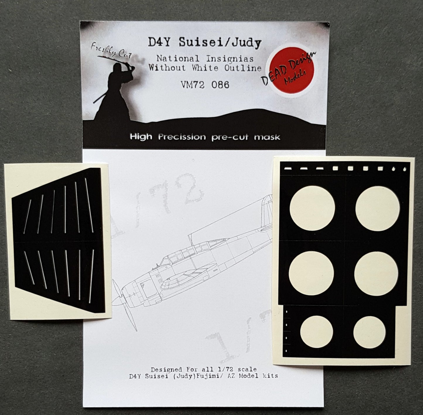 Dead Design DDMVM72086 1:72 D4Y1/2/3/4 Susei Insignia (No White Outline)