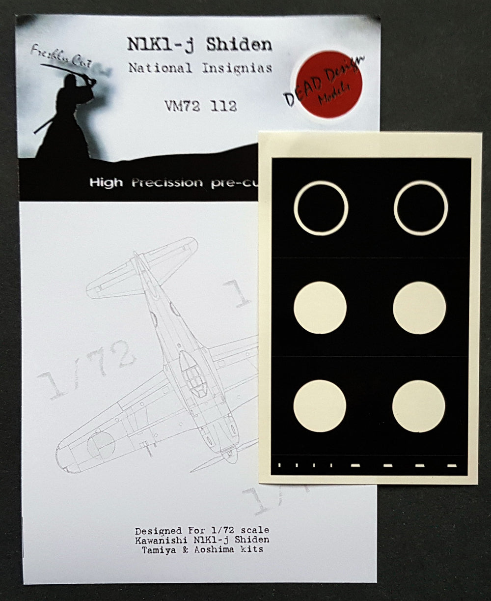 Dead Design Models DDMVM72112 1:72 Kawanishi N1K1-j Shiden National Insignia