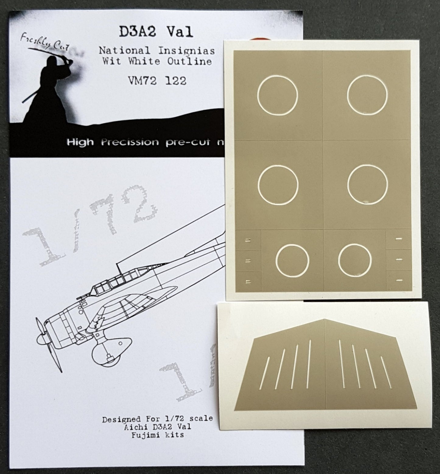 Dead Design DDMVM72122 1:72 Aichi D3A2 Val Insignia (White Outline)