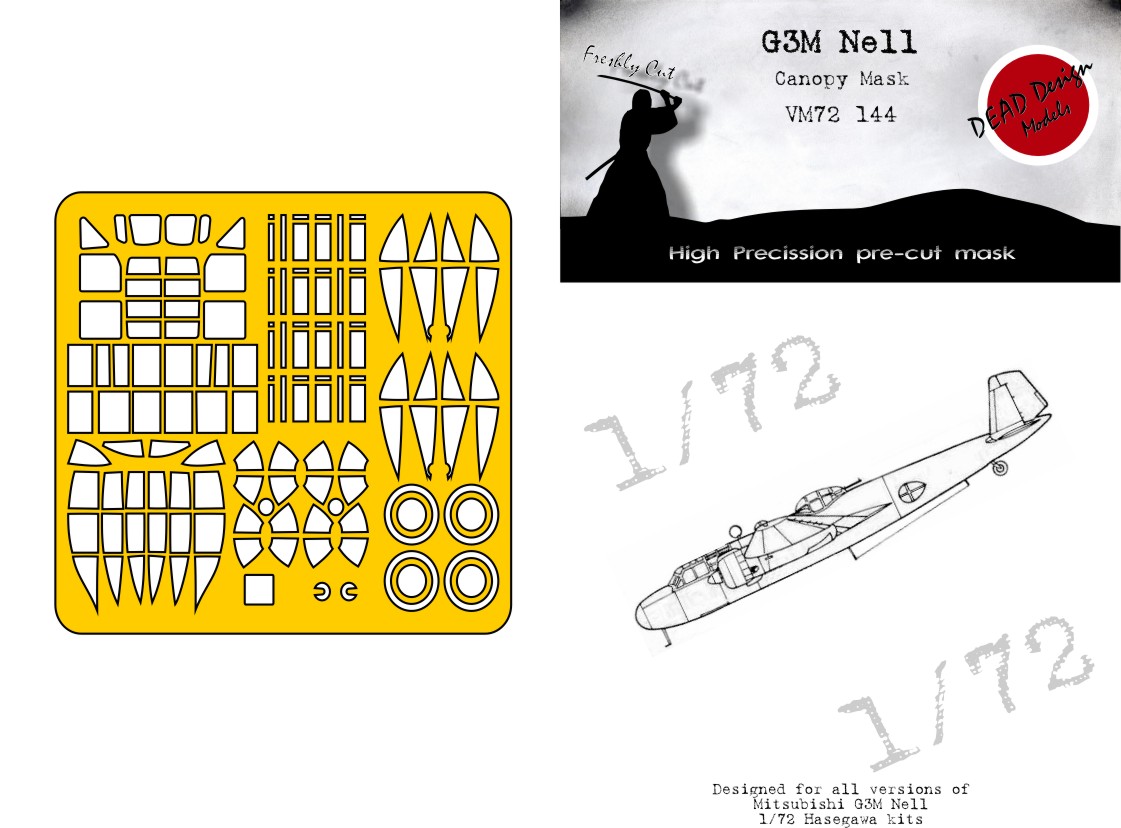 Dead Design Models DDMVM72144 1:72 Mitsubishi G3M2/G3M3 Nell