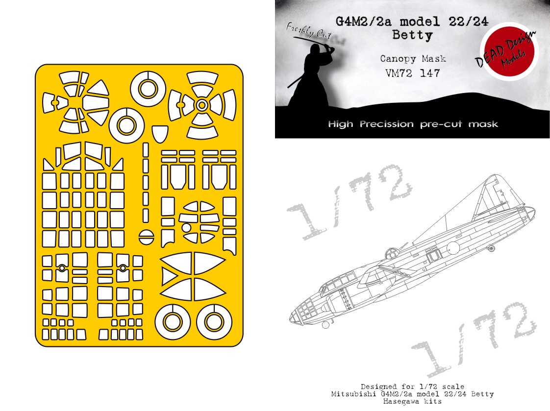 Dead Design Models DDMVM72147 1:72 Mitsubishi G4M2a 'Betty' model 22