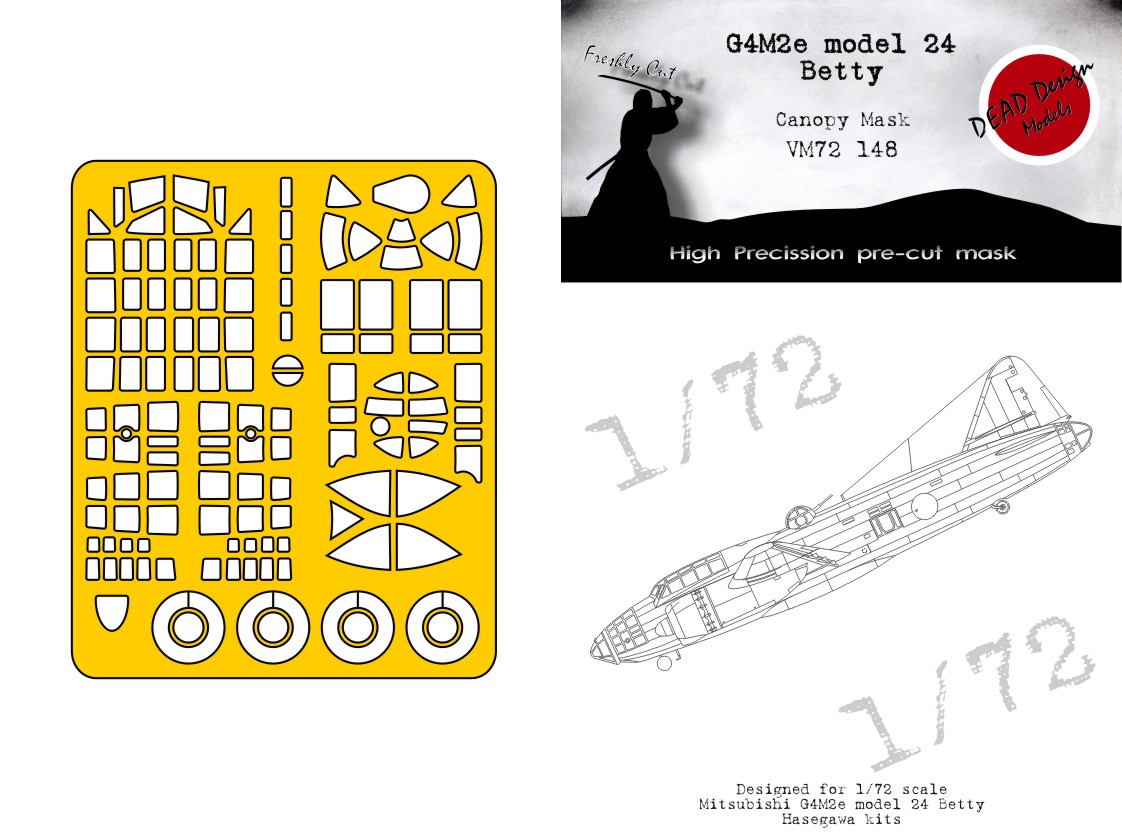 Dead Design Models DDMVM72148 1:72 Mitsubishi G4M2e 'Betty' model 24