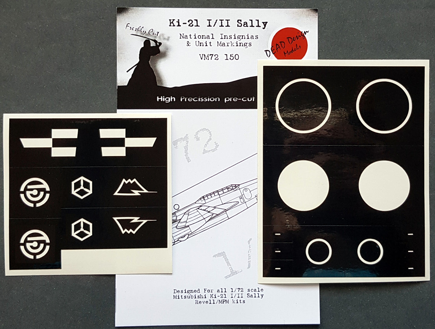 Dead Design DDMVM72150 1:72 Ki-21 Sally National Insignia & Markings