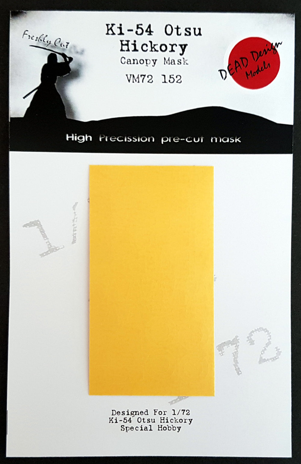 Dead Design DDMVM72152 1:72 Ki-54 Otsu Hickory Canopy Frame Paint Mask