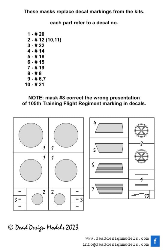 Dead Design DDMVM72168 1:72 Ki-21-Ib Sally National Insignia & Markings