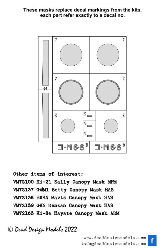Dead Design Models DDMVM72170 1:72 Aichi M6A-1K Nanzan Markings