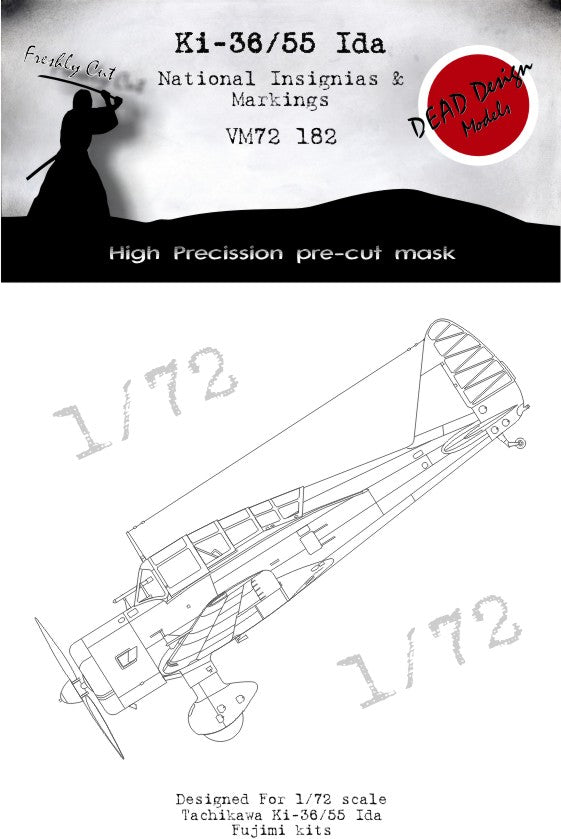Dead Design Models DDMVM72182 1:72 Tachikawa Ki-36/Ki-55 national insignia