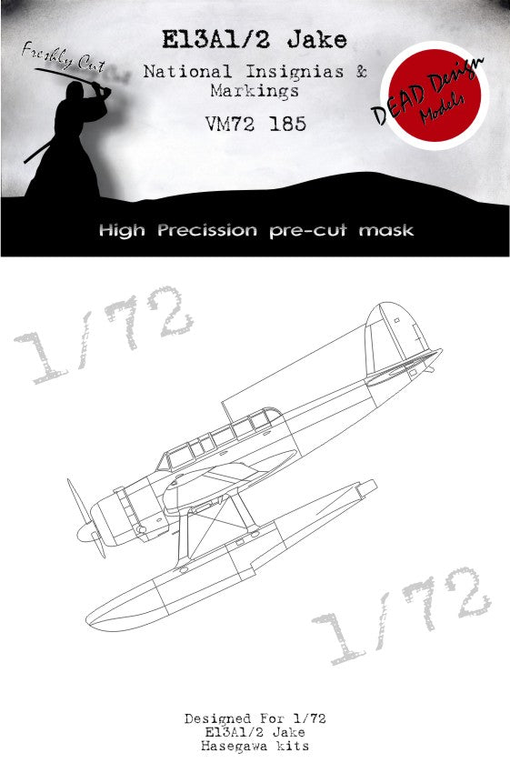 Dead Design Models DDMVM72185 1:72 Aichi E13A Jake national insignia