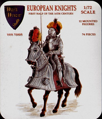 Orion Figures DDS72005 1:72 European Knights on horseback x 12