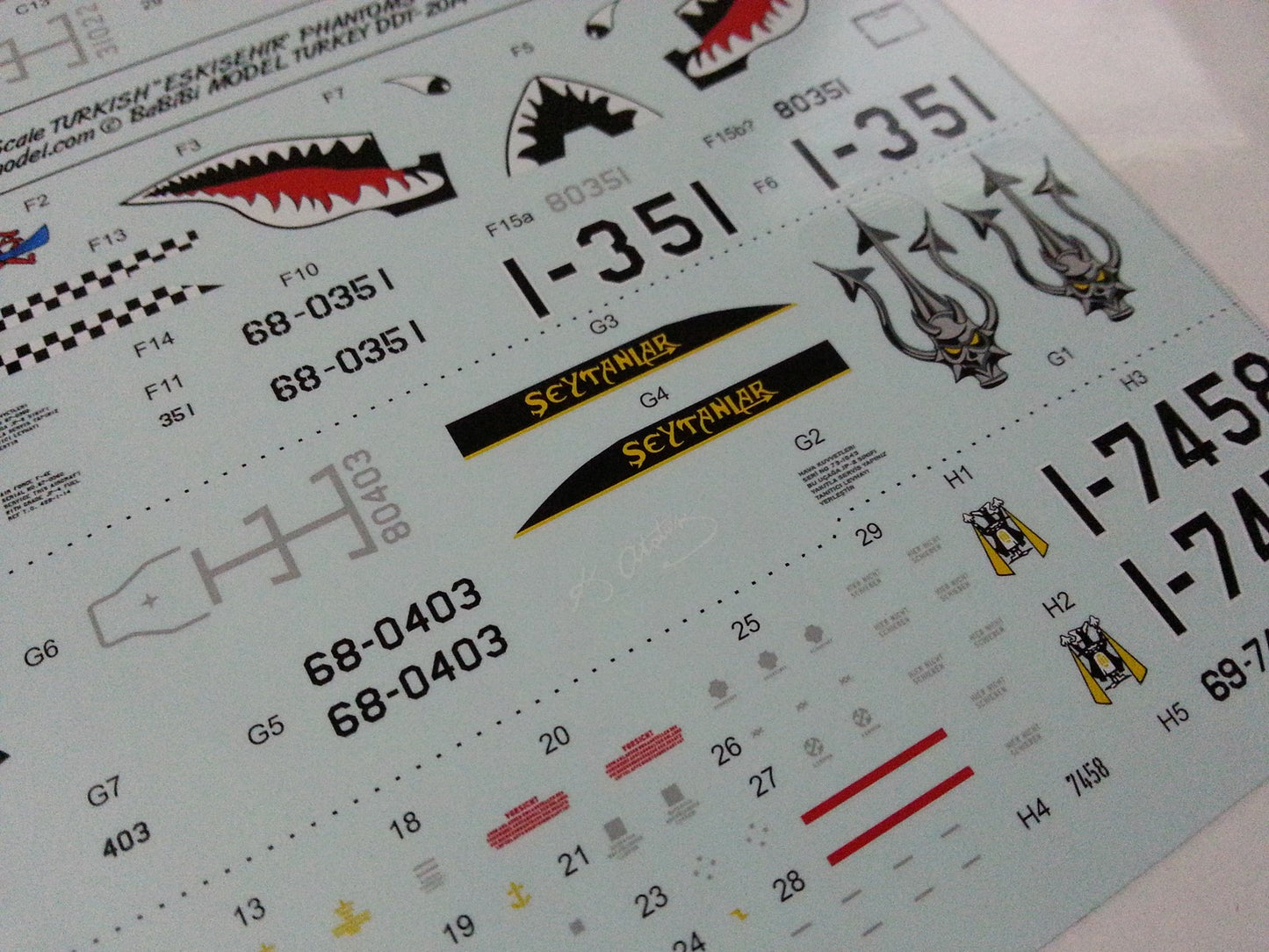 Babibi Models DDT-01013 1:72 TurAF Eski...lehir Famous Phantoms