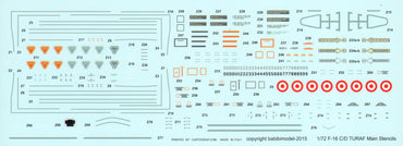 Babibi Models DDT-01014 1:72 F-16C Soloturk & Wolf Squadron Decals