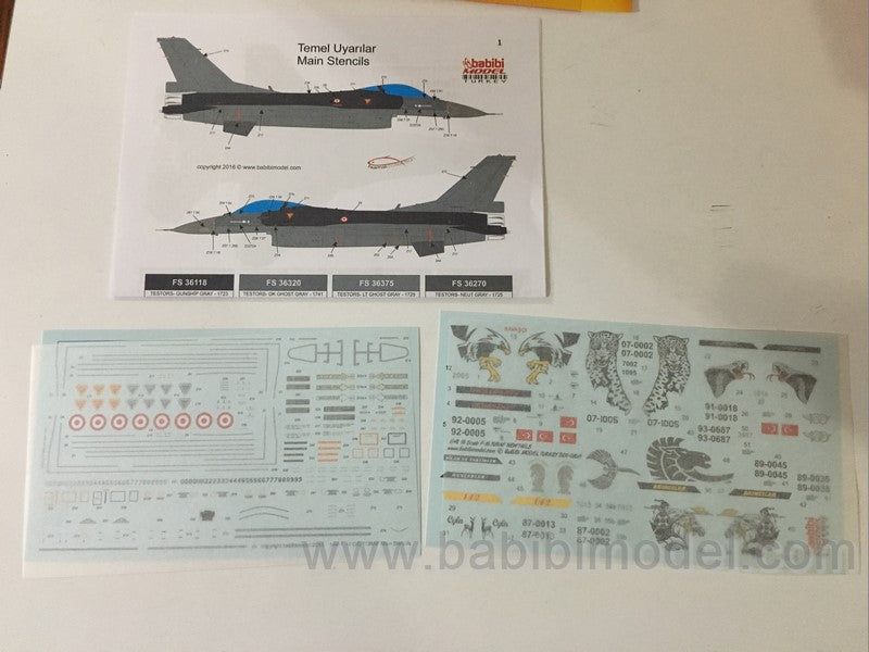 Babibi Models DDT-01019 1:48 F-16C/D Block 30-50+ New Tail Arts