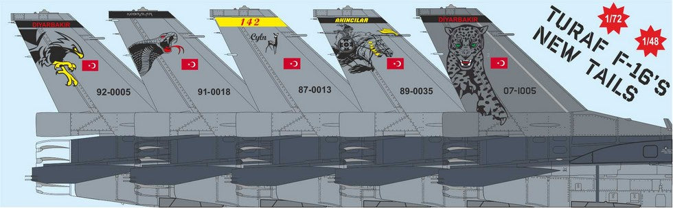 Babibi Models DDT-01019 1:48 F-16C/D Block 30-50+ New Tail Arts