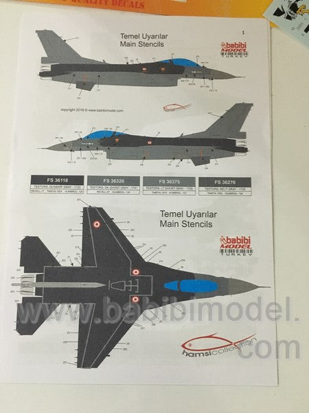 Babibi Models DDT-01019 1:48 F-16C/D Block 30-50+ New Tail Arts