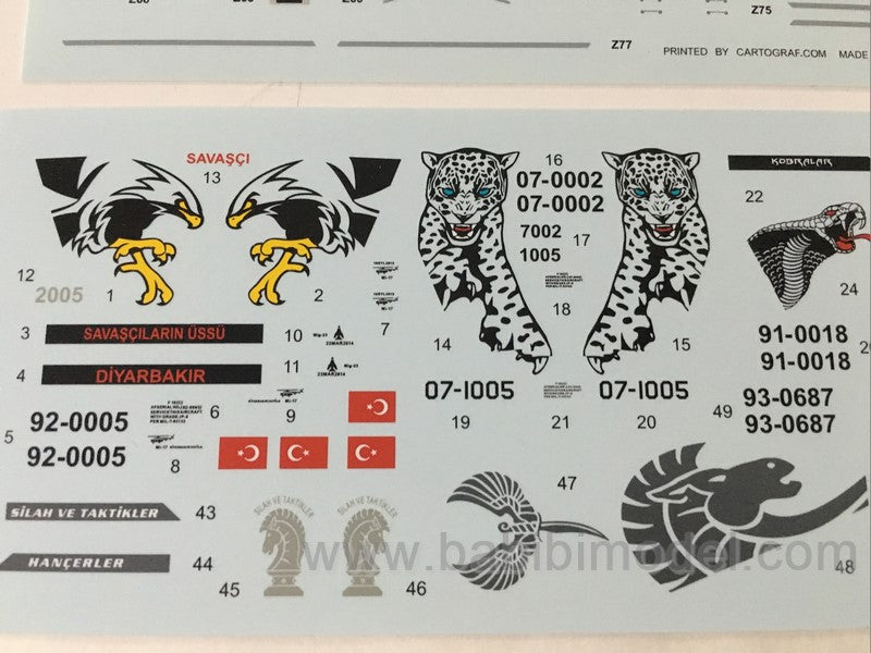 Babibi Models DDT-01019 1:48 F-16C/D Block 30-50+ New Tail Arts