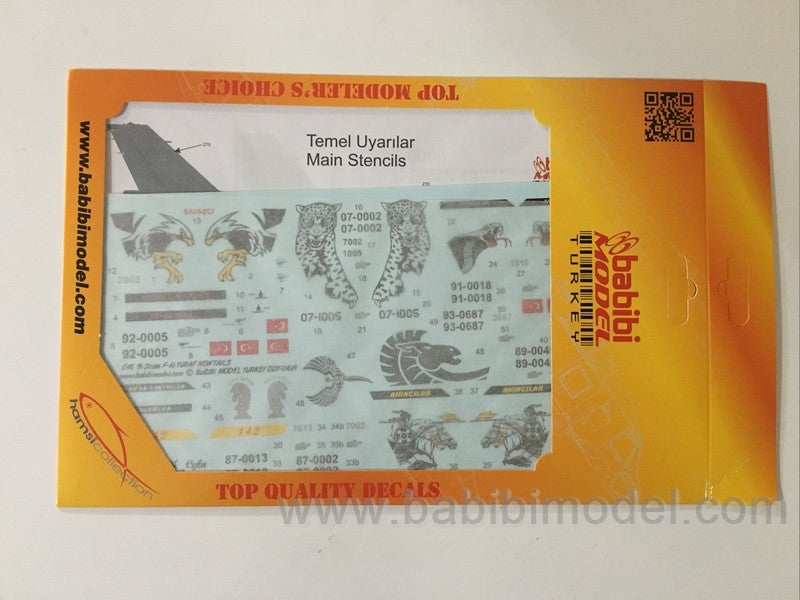 Babibi Models DDT-01019 1:48 F-16C/D Block 30-50+ New Tail Arts