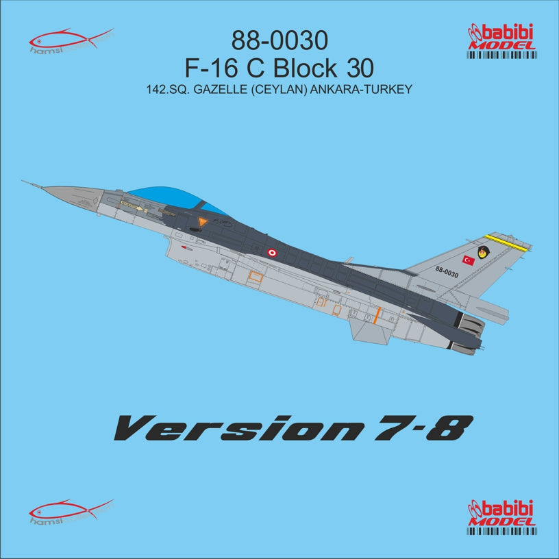 Babibi Models DDT-01026 1:72 TURAF Lockheed-Martin F-16C/F-16D old tails