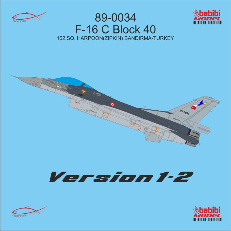 Babibi Models DDT-01026 1:72 TURAF Lockheed-Martin F-16C/F-16D old tails