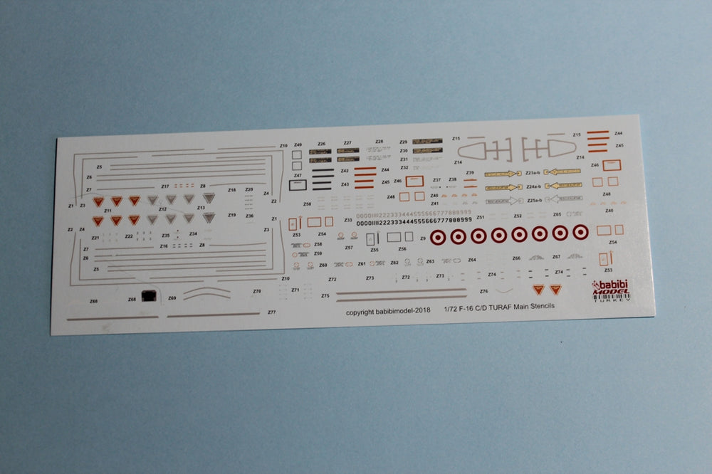 Babibi Models DDT-01026 1:72 TURAF Lockheed-Martin F-16C/F-16D old tails