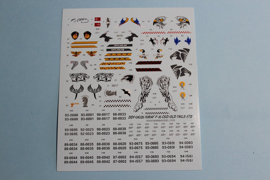 Babibi Models DDT-01026 1:72 TURAF Lockheed-Martin F-16C/F-16D old tails
