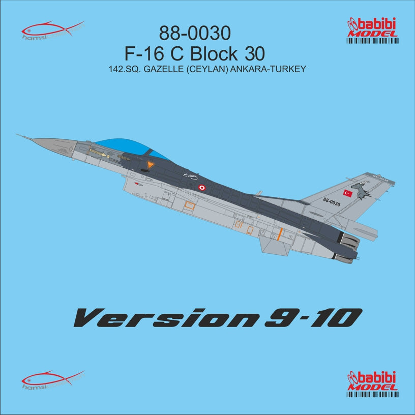 Babibi Models DDT-01026 1:72 TURAF Lockheed-Martin F-16C/F-16D old tails