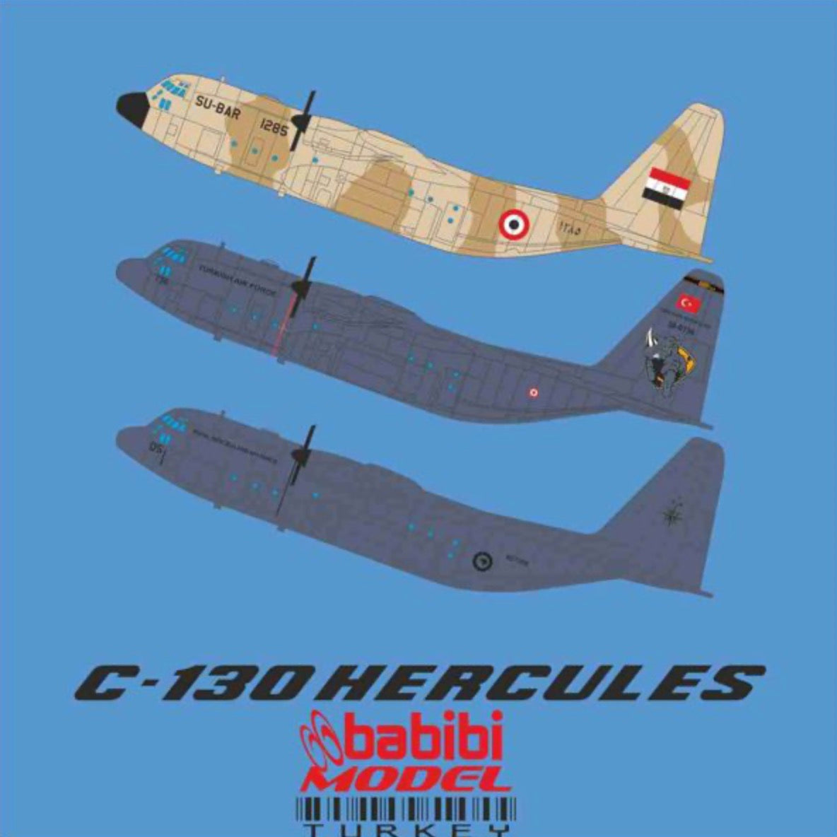 Babibi Models DDT-01077 1:72 Lockheed C-130E Hercules Decals