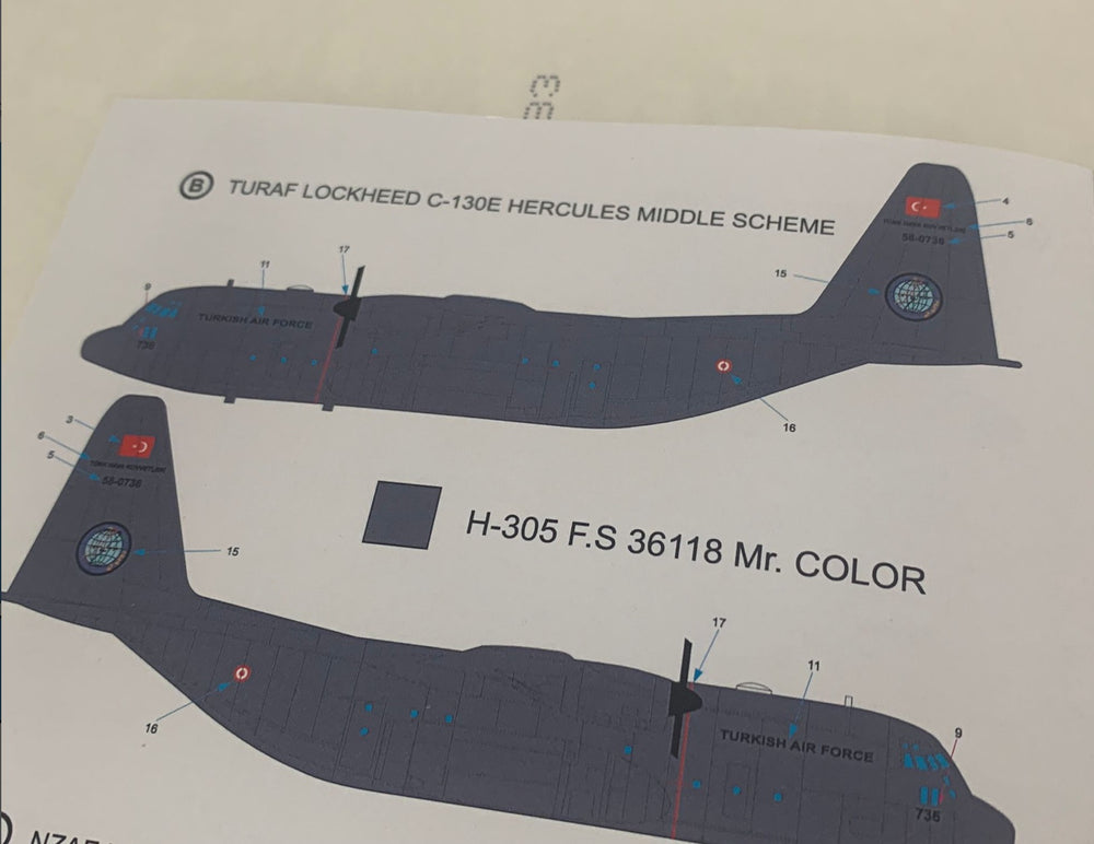 Babibi Models DDT-01077 1:72 Lockheed C-130E Hercules Decals