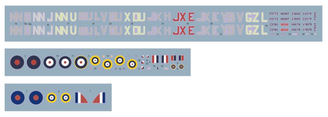 DK Decals DKD144003 1:144 Hawker Hurricanes of Czechoslovak pilots