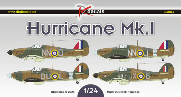DK Decals DKD24003 1:24 Hawker Hurricane Mk.I 1