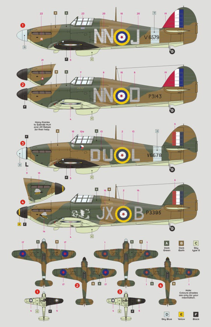 DK Decals DKD24003 1:24 Hawker Hurricane Mk.I 1