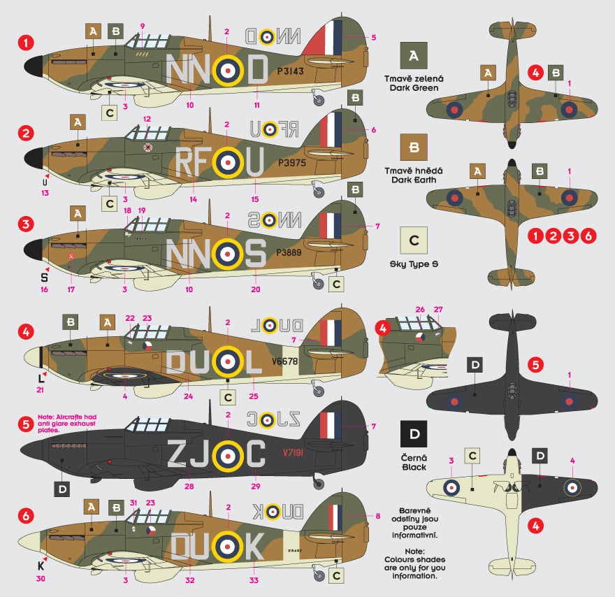 DK Decals DKD32001 1:32 Hawker Hurricane Mk.I