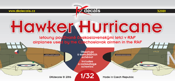 DK Decals DKD32001 1:32 Hawker Hurricane Mk.I