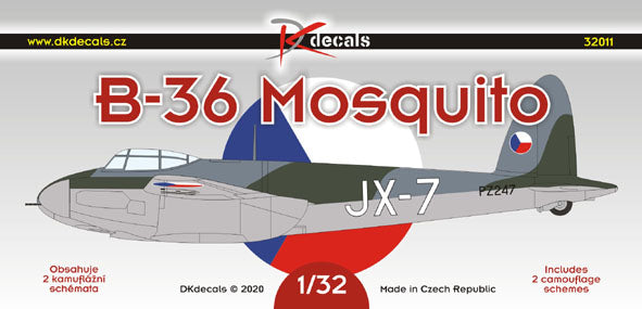 DK Decals DKD32011 1:32 de Havilland B-36 Mosquito in CzAF
